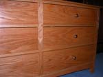 red oak dresser 2 detail - sliding dovetail carcass